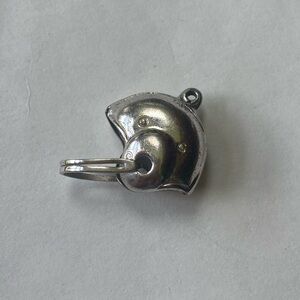 Sterling Silver 3D Football Helmet pendant charm